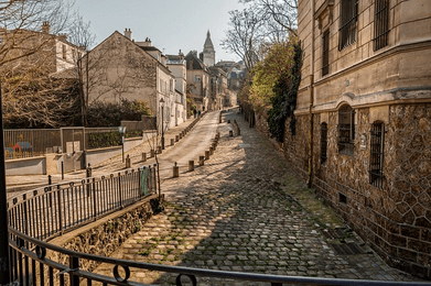 Ruelle de Montmarte de Paris