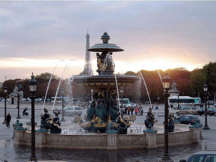 La fontaine de la Place de la Concorde de Paris